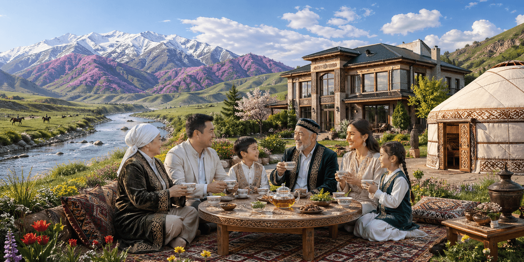 Семья за чаем — Алматы, фитопрепараты Travnik.kz